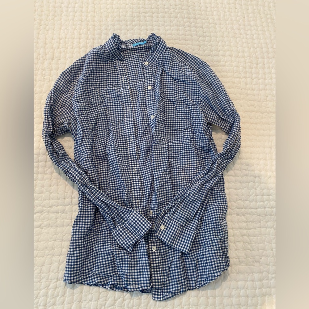 J.McLaughlin crinkle button down shirt